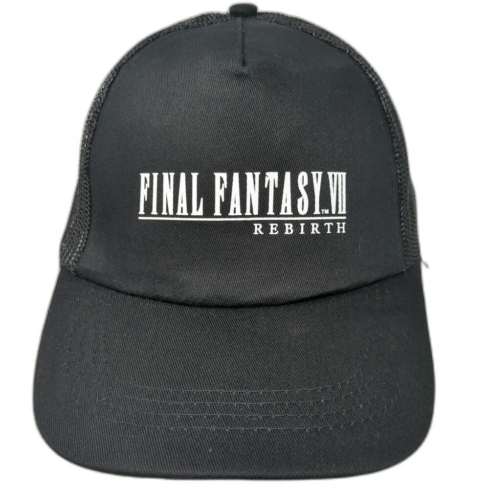 Square Enix Final Fantasy VII Rebirth Trucker Hat Black One Size Mesh Snapback
